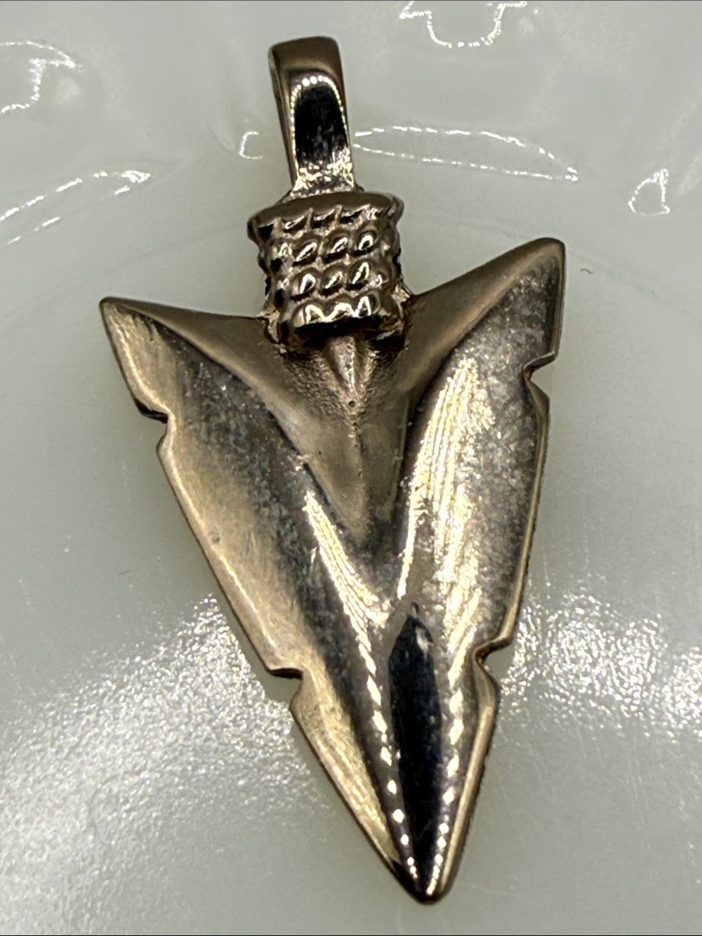 Arrowhead Pendant charm for Necklace - Metallic Finish untested